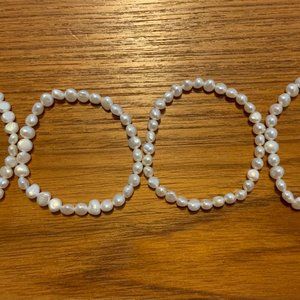 Natural Shaped Pearl Beaded Bracelets Stretchy